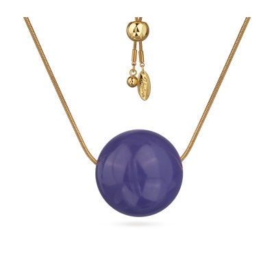 Кулон Геометрия (эмаль фиолетовая 25мм; покрытие золото), Есть комплект