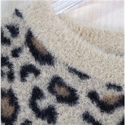 Жаккардовый свитер с леопардовым принтом ЗАР*А