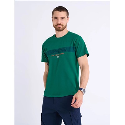 EMBOSSED USPA STRIPE JERSEY T-SHIRT