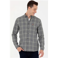 Erkek Gri Uzun Kollu Gömlek