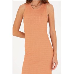 Kadın Kiremit Örme Elbise