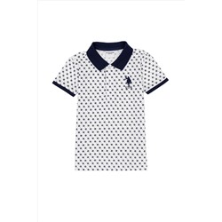 Erkek Çocuk Beyaz Polo Yaka Tişört