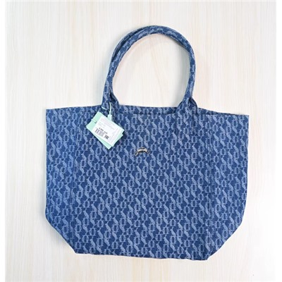 Сумка из джинсового хлопка и жаккарда большой вместимости