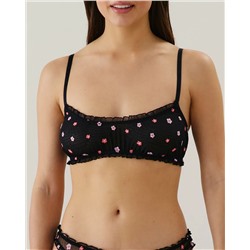 Sujetador bralette de tul con bordados