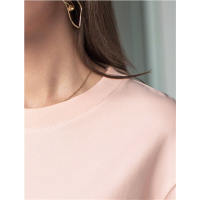 Свободная футболка с принтом из премиального хлопка с эластаном