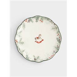 Тарелка закусочная, 20 см, керамика D, зеленая, Лошадка, Festival