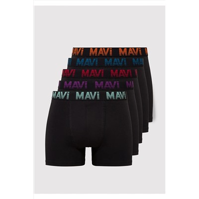 Mavi 5li Siyah Basic Boxer 0910619-900
