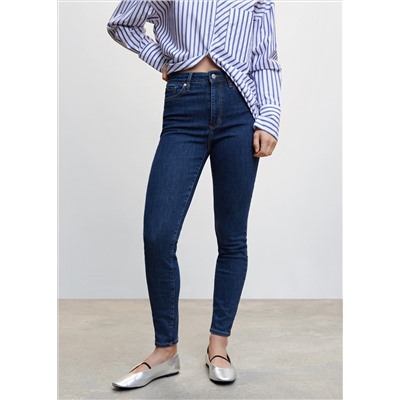 Jeans skinny tiro alto