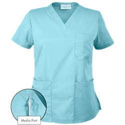 UA Butter-Soft STRETCH V-Neck Media Scrub Top