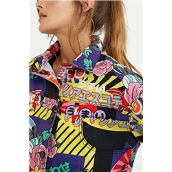 Chaqueta trucker estampada