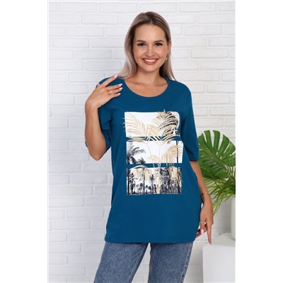 Футболка 786 с рисунком листья пальмы НАТАЛИ #979120