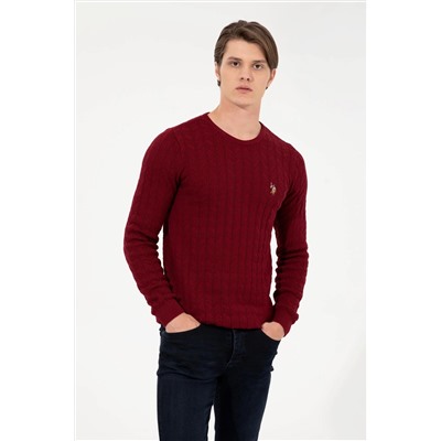 Erkek Bordo Basic Kazak