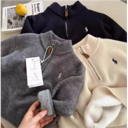 Детский плюшевый свитер поло