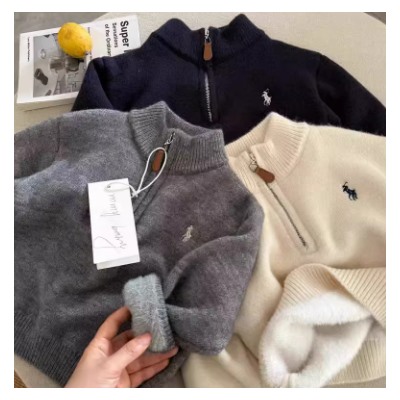Детский плюшевый свитер поло