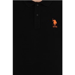 Erkek Siyah Basic Polo Yaka Tişört
