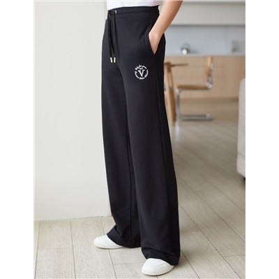 Прямые брюки из петельчатого футера-трехнитки