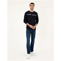 Lacivert Regular Fit Sweatshirt