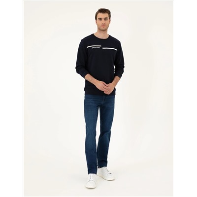 Lacivert Regular Fit Sweatshirt