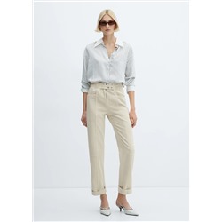 Jeans slouchy cintura goma