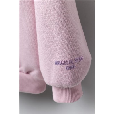 STAR EMBOSSED SHINY SWEATSHIRT