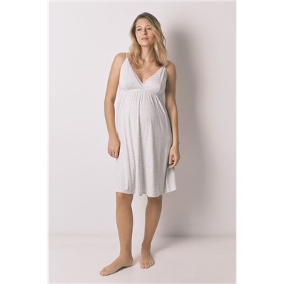 Camisón "maternity" tirantes gris