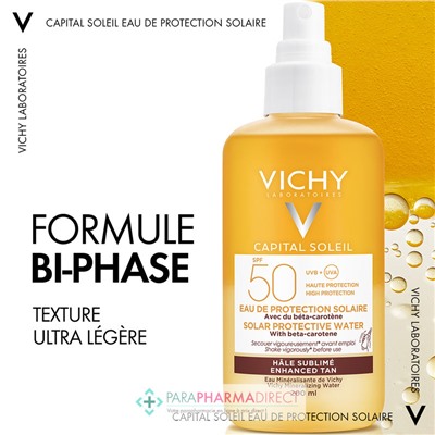 Vichy Capital Soleil SPF50 Eau de Protection Solaire Hâle Sublimé 200ml