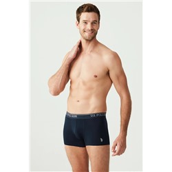 U.S. Polo Assn. Erkek Lacivert - Gri Melanj - Indigo 3 Lü Boxer