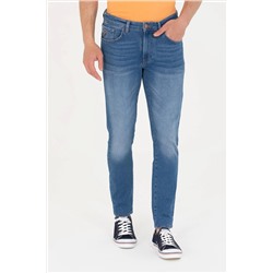 Erkek Koyu Mavi Jean Pantolon