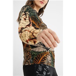 Chaqueta tricot tropical