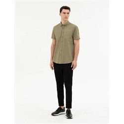 Siyah Carrot Fit Jogger Kanvas Pantolon