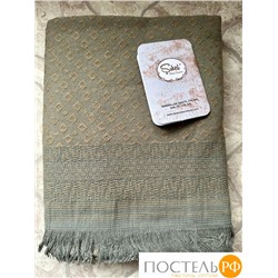PL042/S02 Пляжное полотенце пештемаль 100% хлопок Tropical темно-зеленый (100*150)