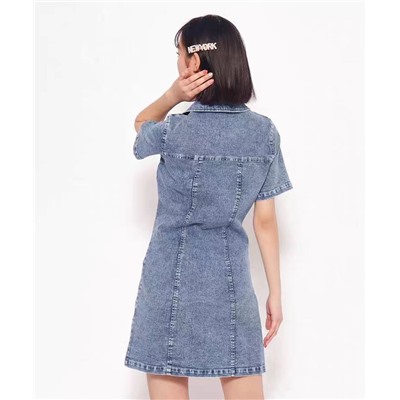 Джинсовое платье на молнии   Японский бренд Материал: хлопок 75%, полиэстер 25%