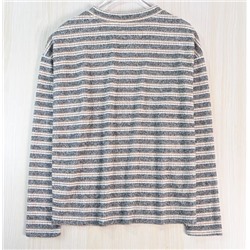 Женская полосатая базовая футболка с длинным рукавом