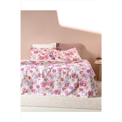 Madame Coco Florus King Size Karde Baskılı Pike Takımı - Fuşya - Fuşya PK0000000064-8682116914345