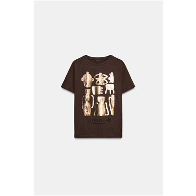 METALLIC SHORT SLEEVE T-SHIRT