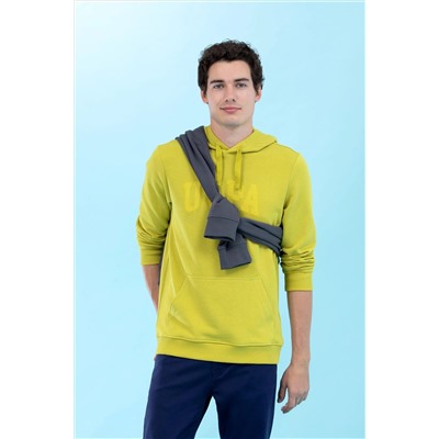 Fıstık Kapüşonlu Basic Sweatshirt (Unisex)