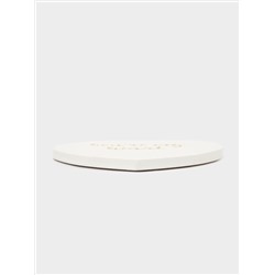 Подставка под кружку, 13х9 см, керамика/пробка, сердце, белая, Надпись