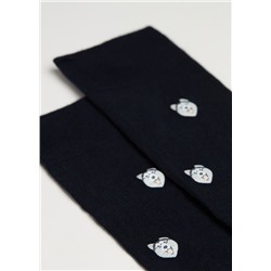 Kurze Herren-Baumwollsocken mit Pets-Print