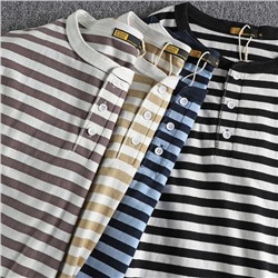 Мужская хлопковая футболка в полоску