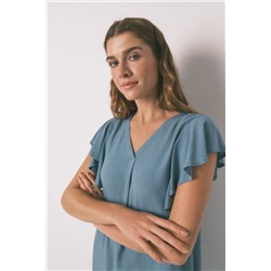 Camisón midi holgado floral verde