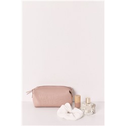 Neceser pequeño goma marrón