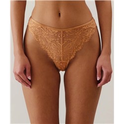Culotte de encaje marrón claro