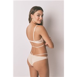 Braga brasileña encaje lurex nude