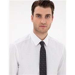Beyaz Slim Fit Uzun Kollu Basic Gömlek