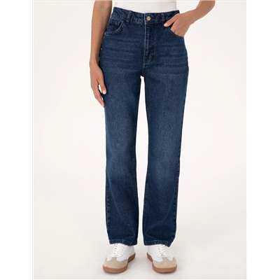 İndigo Straight Fit Jean Pantolon