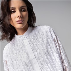 Рубашка комбинированная с вышивкой, Вне конкуренции (white snow)