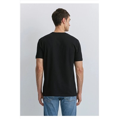 Mavi Hav Baskılı Siyah Tişört Regular Fit / Normal Kesim 0612759-900