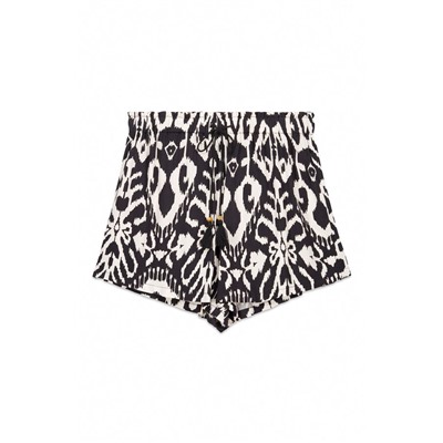 Pantalón corto viscosa estampado ikat