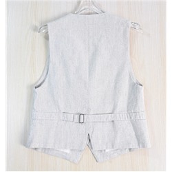 Жилет в стиле «пригородный», из смеси хлопка и льна,