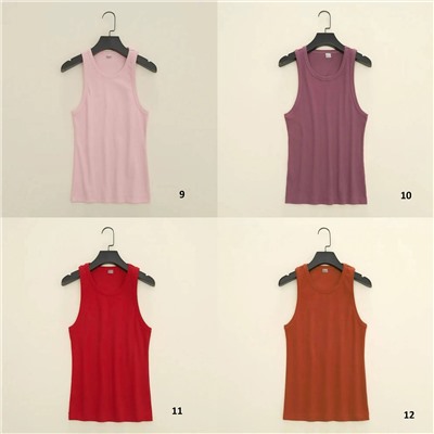 Базовая майка в рубчик 17 цветов Н*М